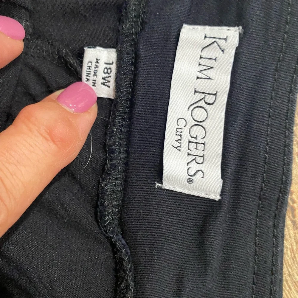 Kim Rogers Curvy Fit Black Skort Size 18W